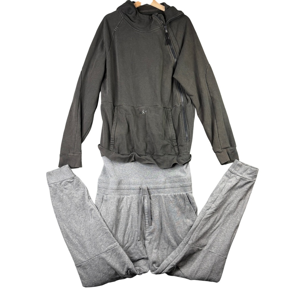 Tuxy Storm Suit Mens 2XL Charcoal Grey Asymmetric Zip Hoodie Jogger Set 10136